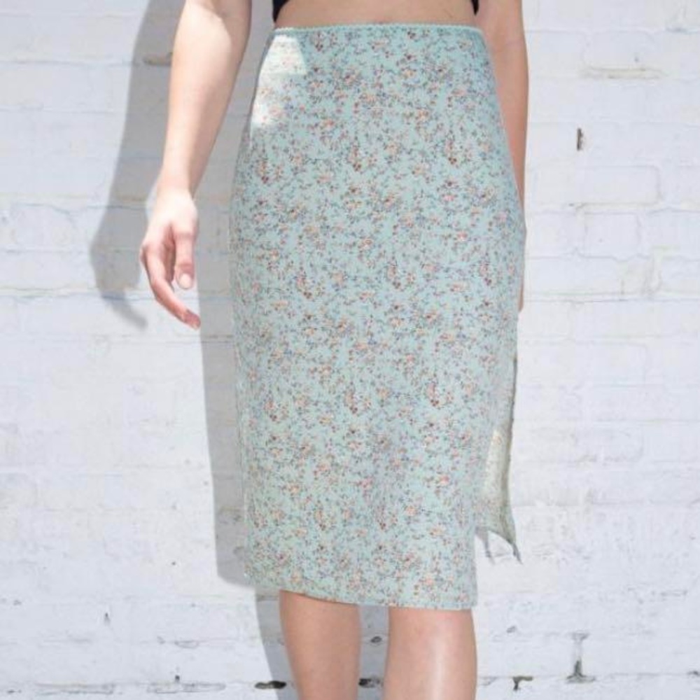 brandy y2k john galt phoebe floral slit skirt